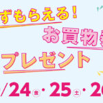 必ずもらえる！お買物券プレゼント